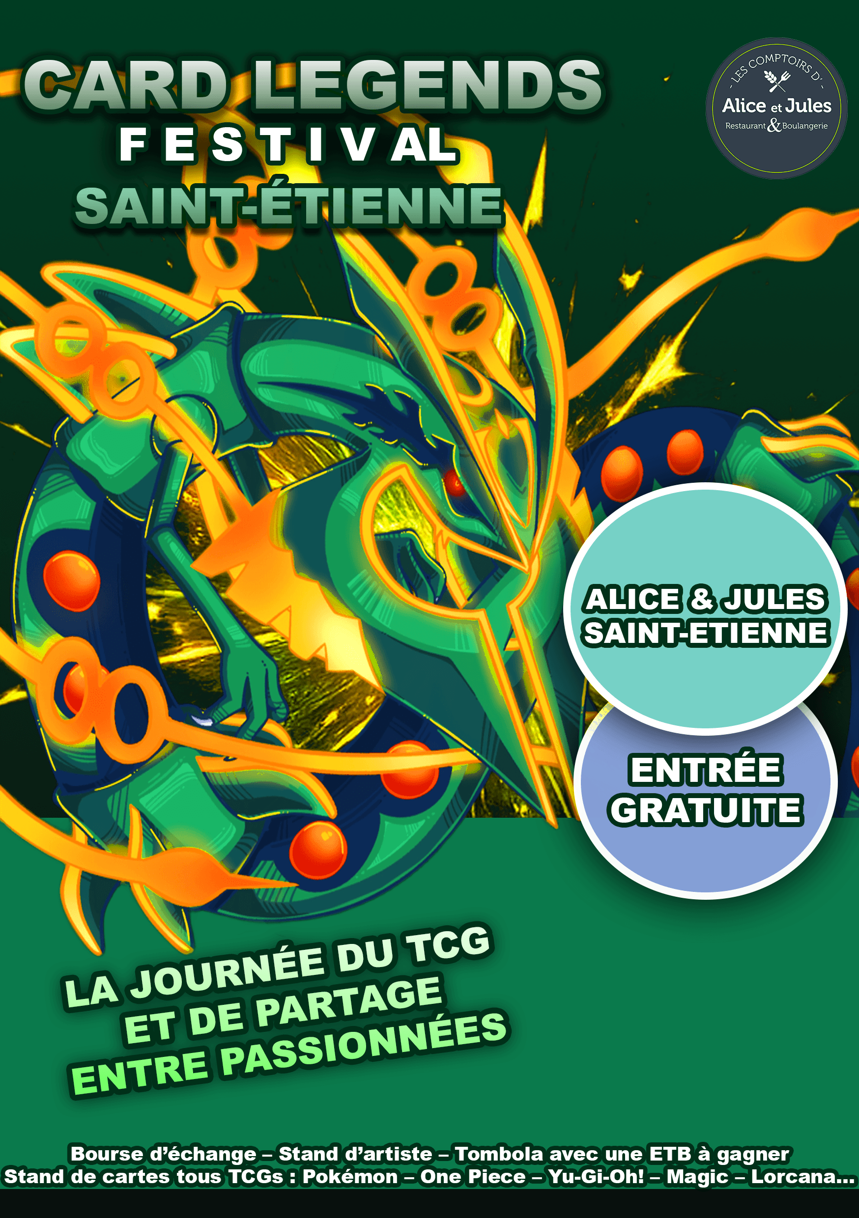 Affiche Card Legends Festival à Saint-Étienne